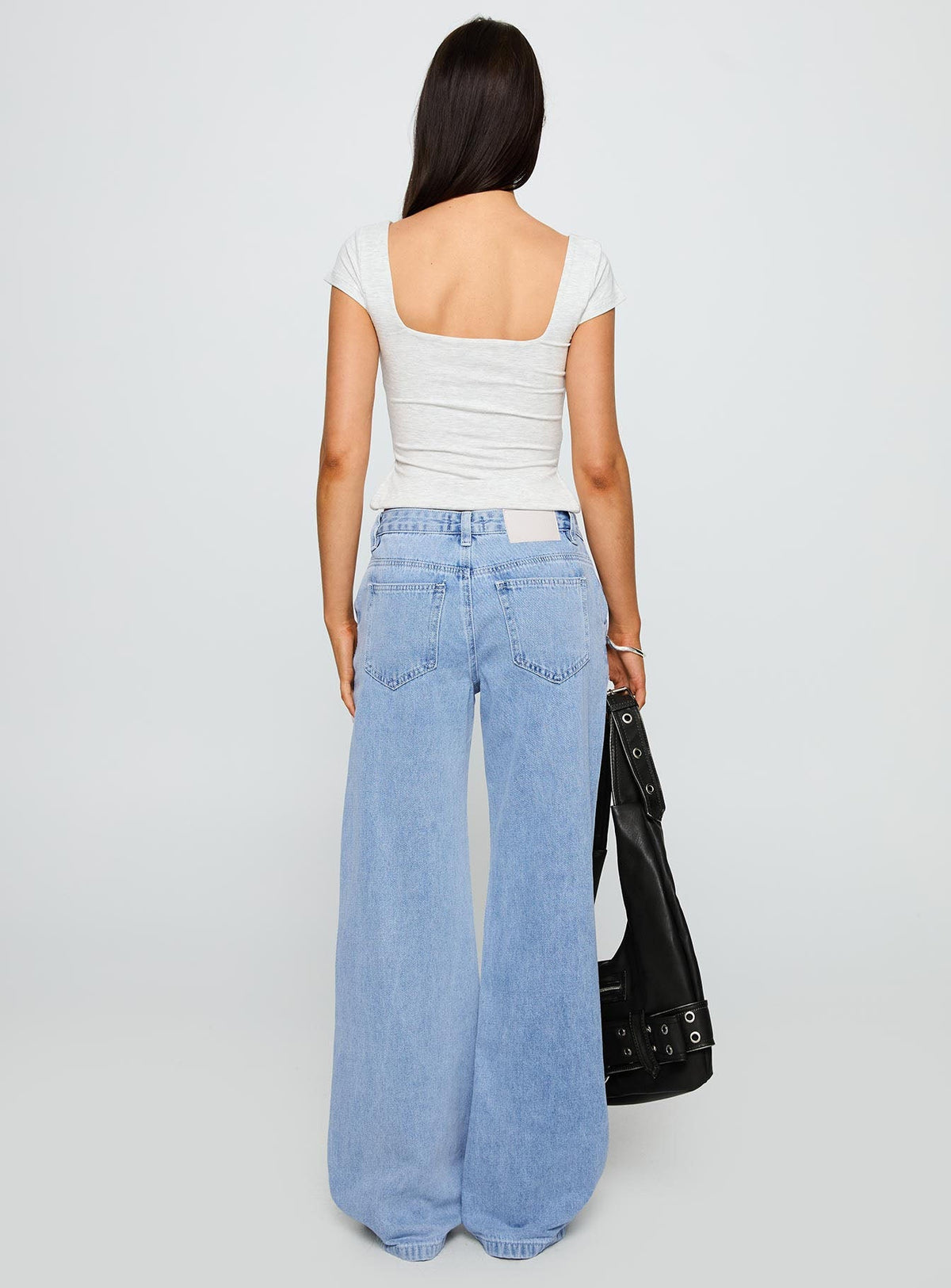 Reaper Mid Rise Baggy Jeans Light Blue Wash