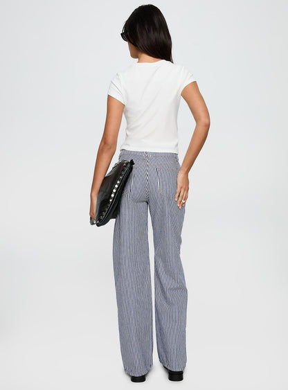 Top Model Jean Navy Stripe