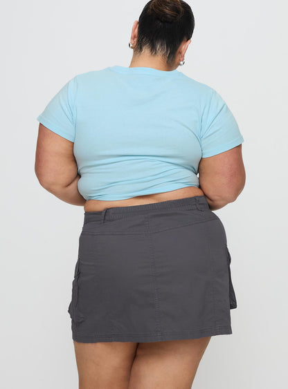Lieutenant Cargo Mini Skirt Slate