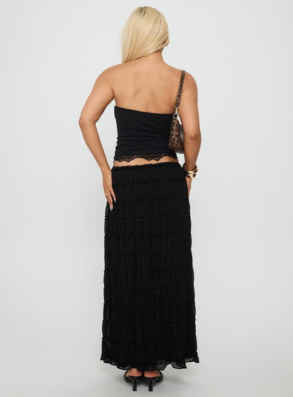 Estefania Maxi Skirt Black