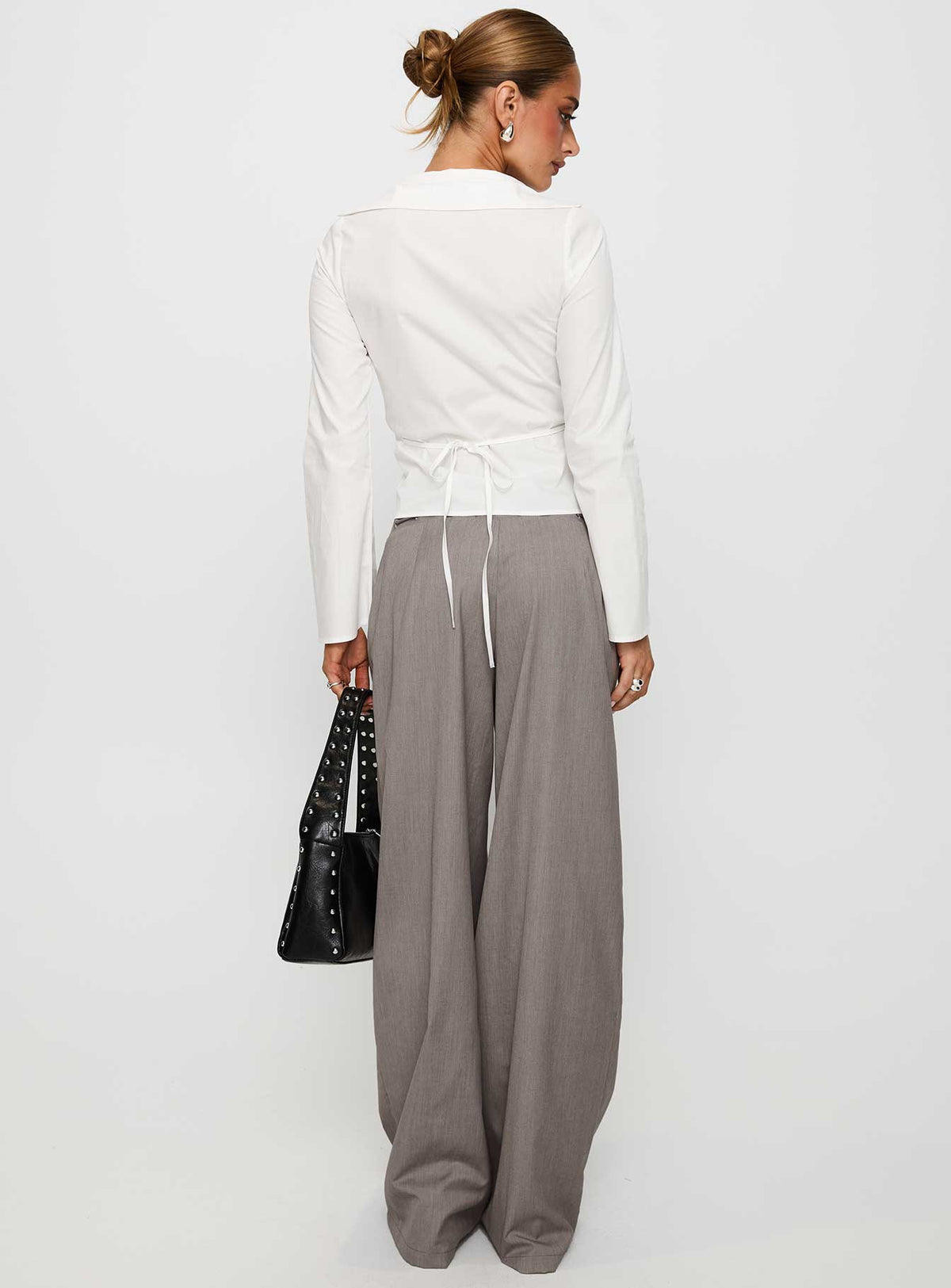Just Have Fun Wide Leg Pant Grey Tall