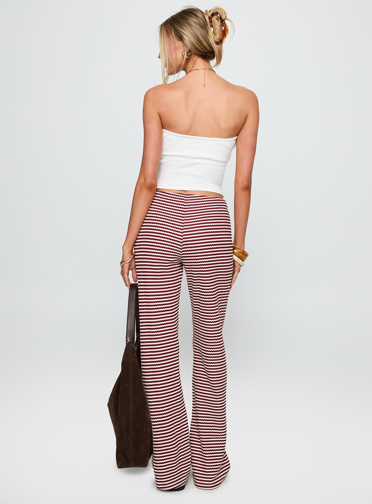 Next To Me Lounge Pant Red / White Stripe