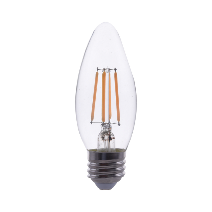 The Candelabra LED Bulb features a bright, warm light.