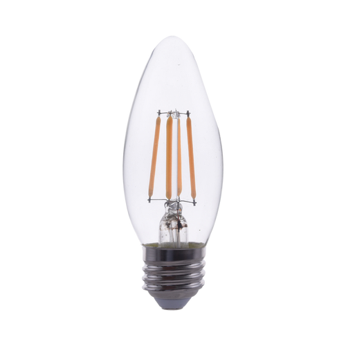 The Candelabra LED Bulb features a bright, warm light.
