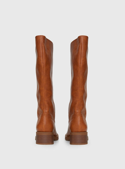 Madisson Knee High Boots Brown