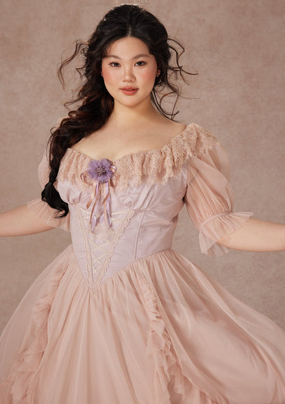 Curve&Plus Violet Mandarin Duck Princess Dress