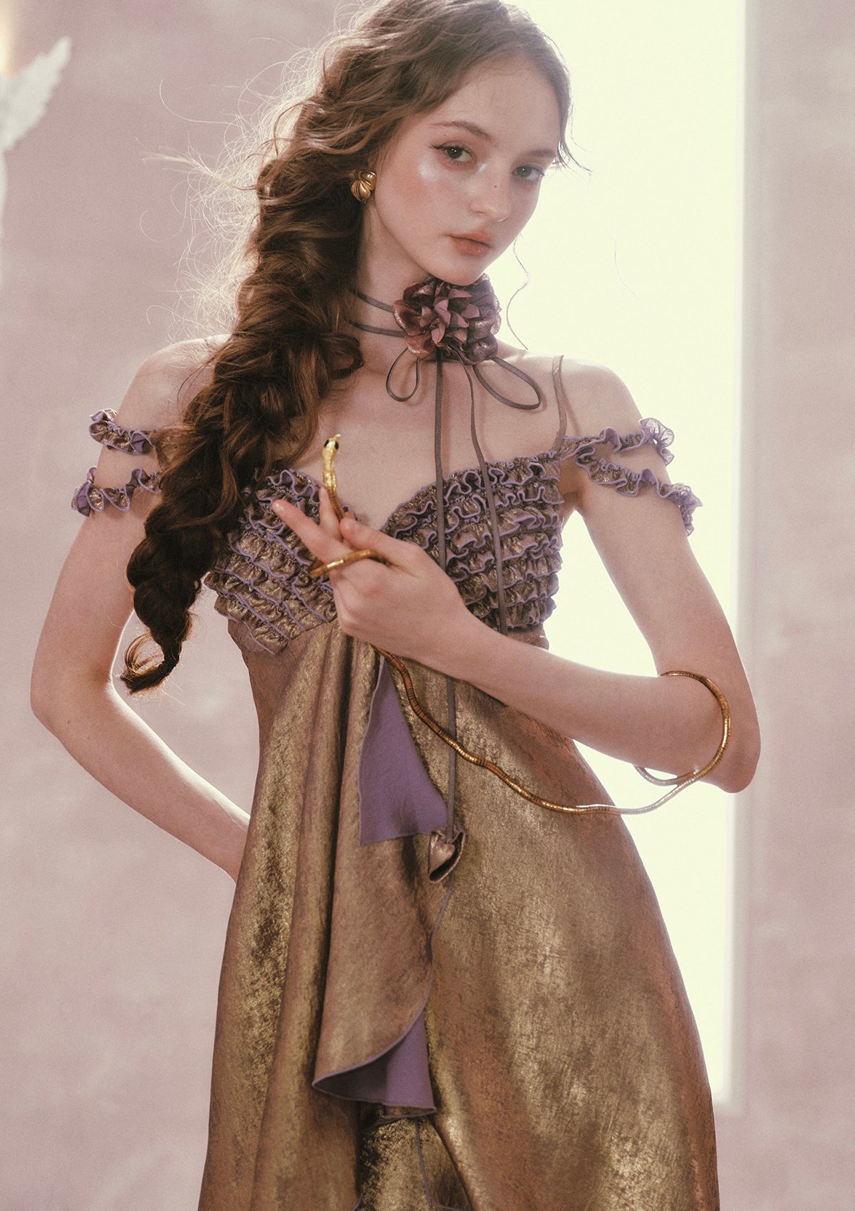 Purple Gold Aria Dress