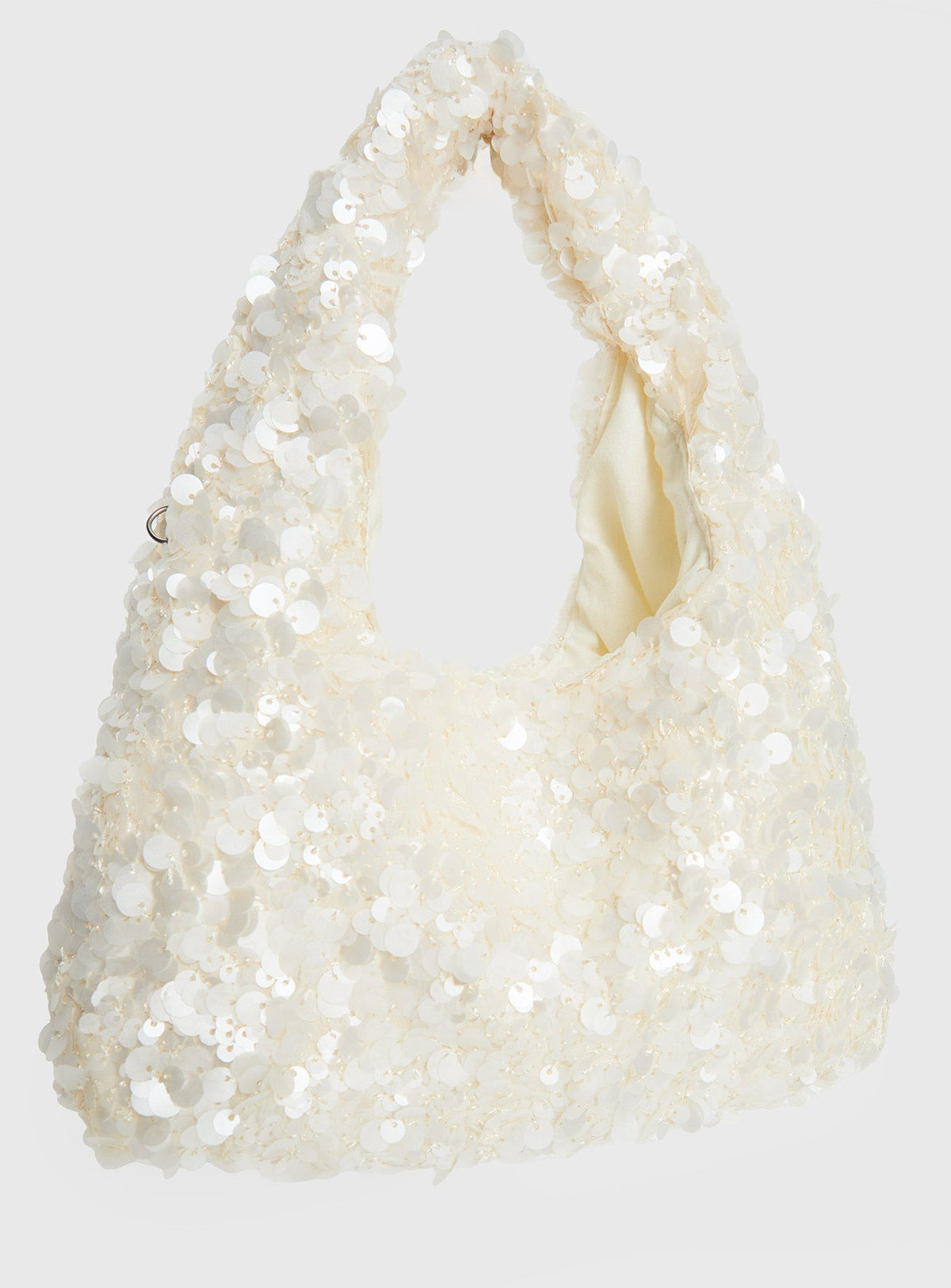 Midnights Sequin Shoulder Bag White