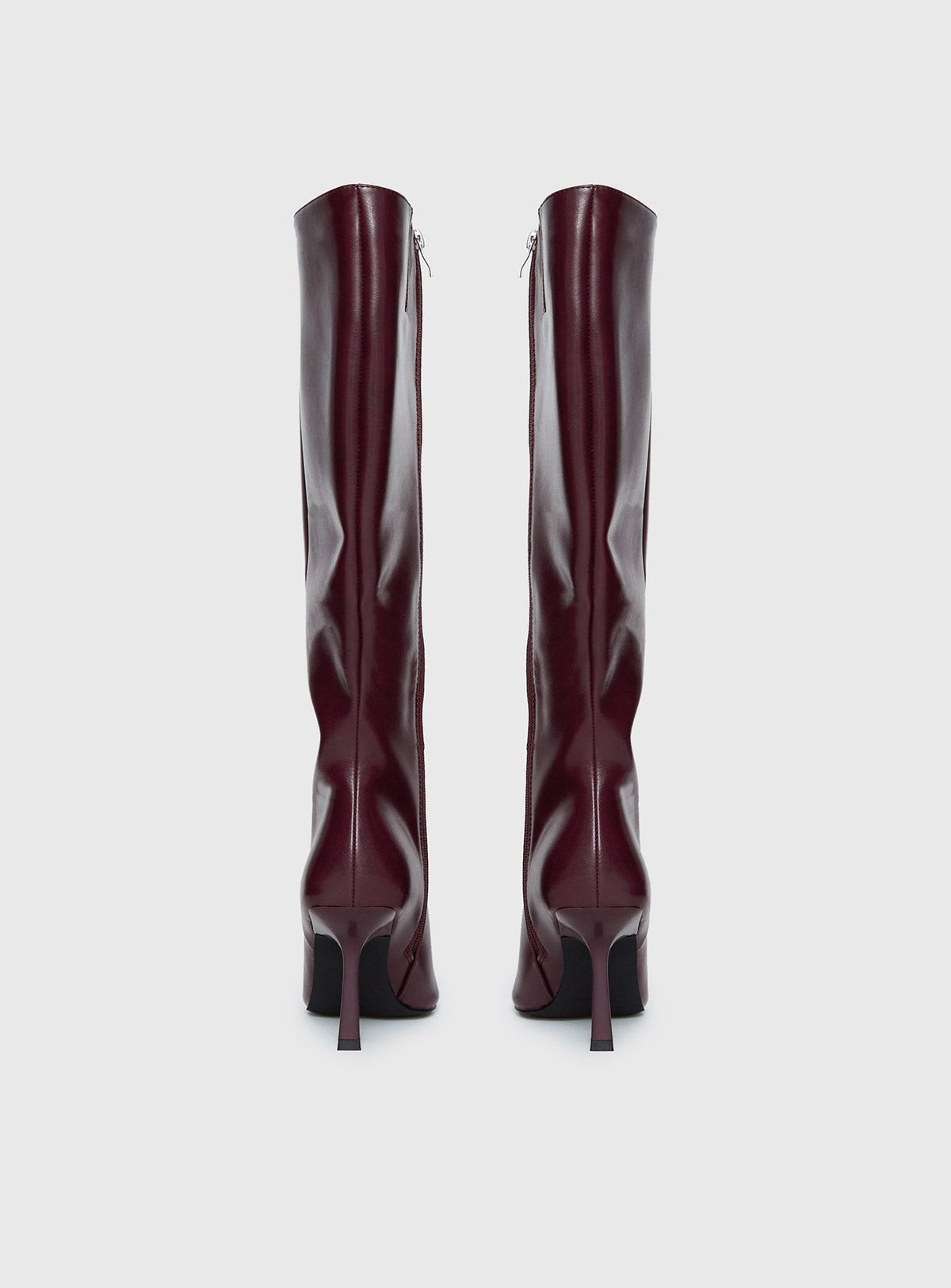 Harrie Knee High Boots Burgundy