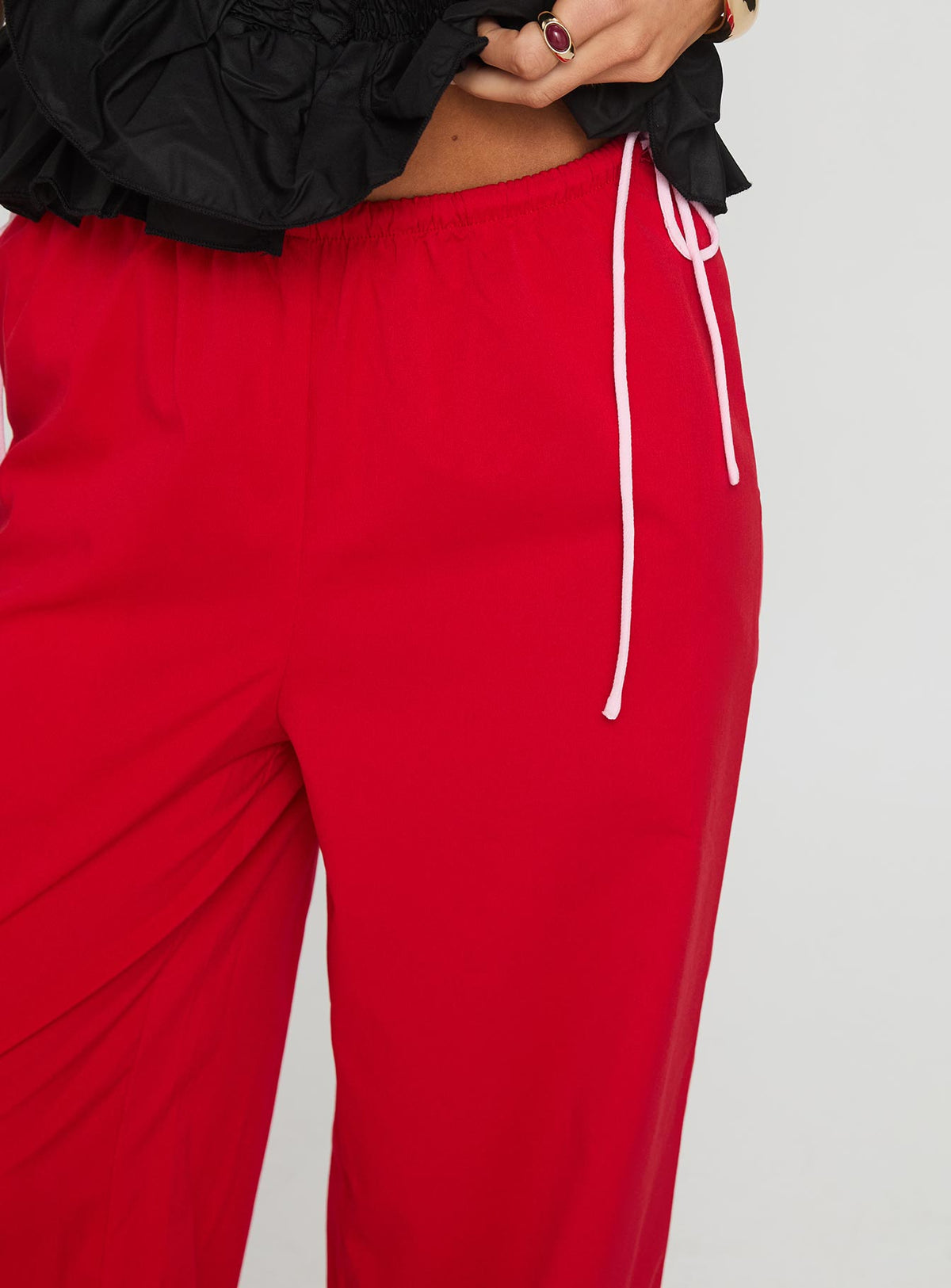 Sweet As Sugar Bow Pants Red / Pink