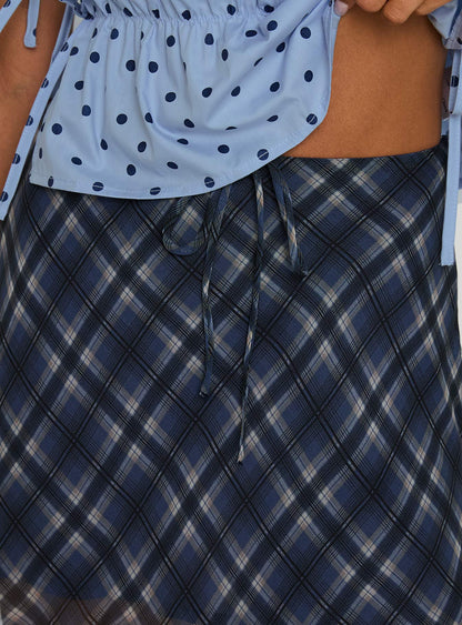 Orellia Mini Skirt Blue Check
