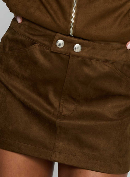 Rhodeo Mini Skirt Brown