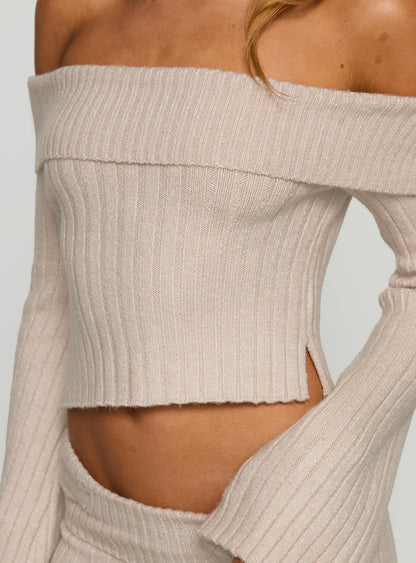 With Purpose Knit Jumper Beige