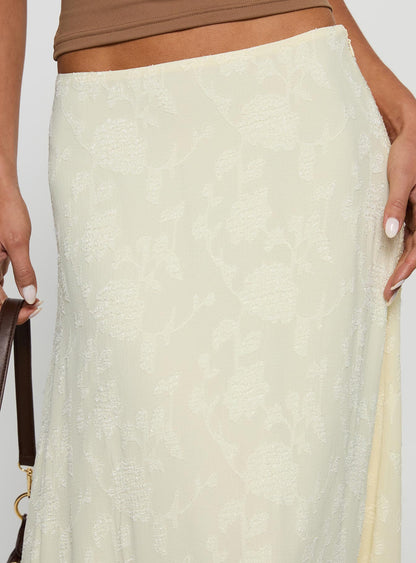 Su Casa Low Waist Maxi Skirt Yellow