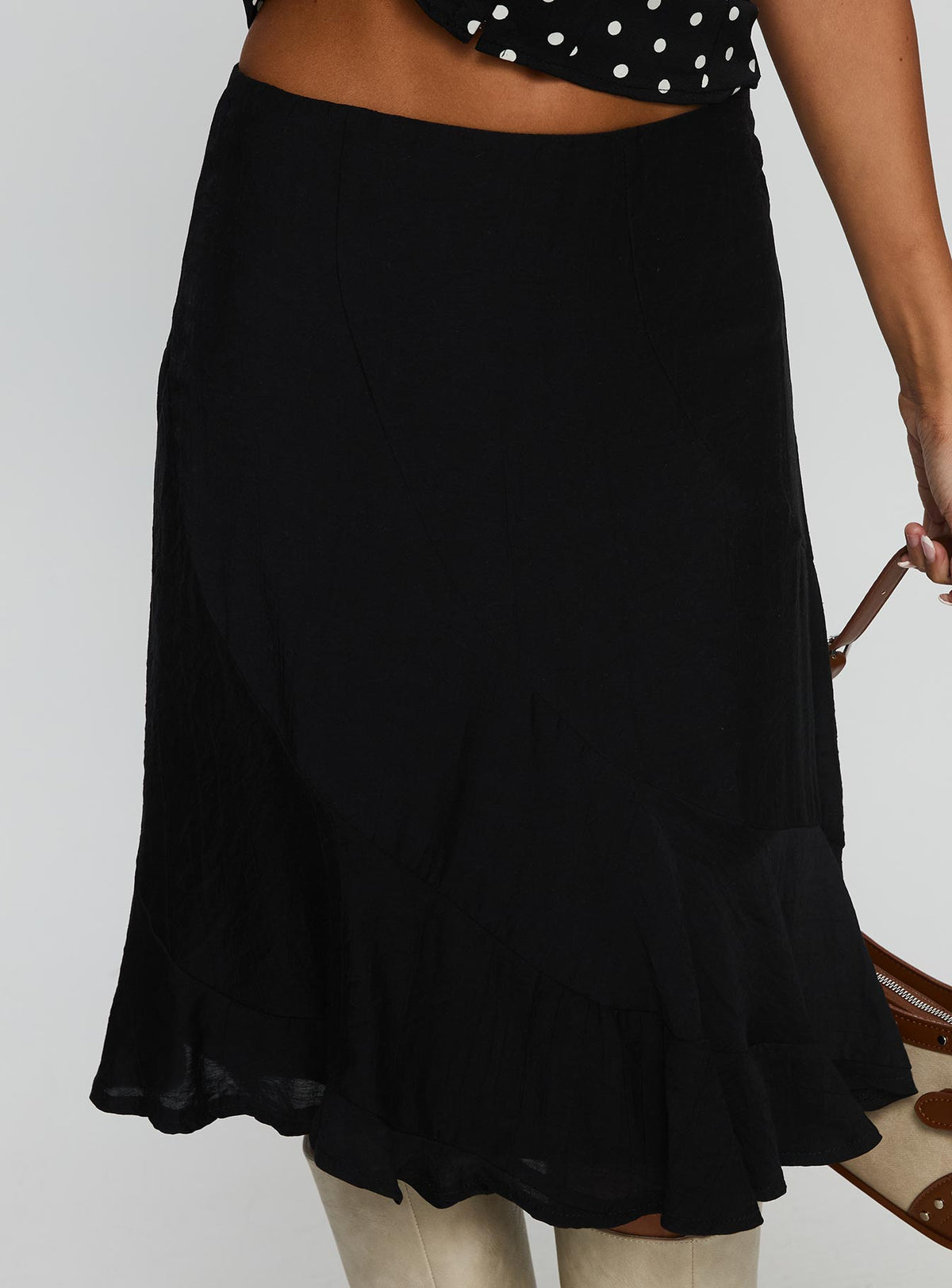 With Kindness Midi Skirt Black
