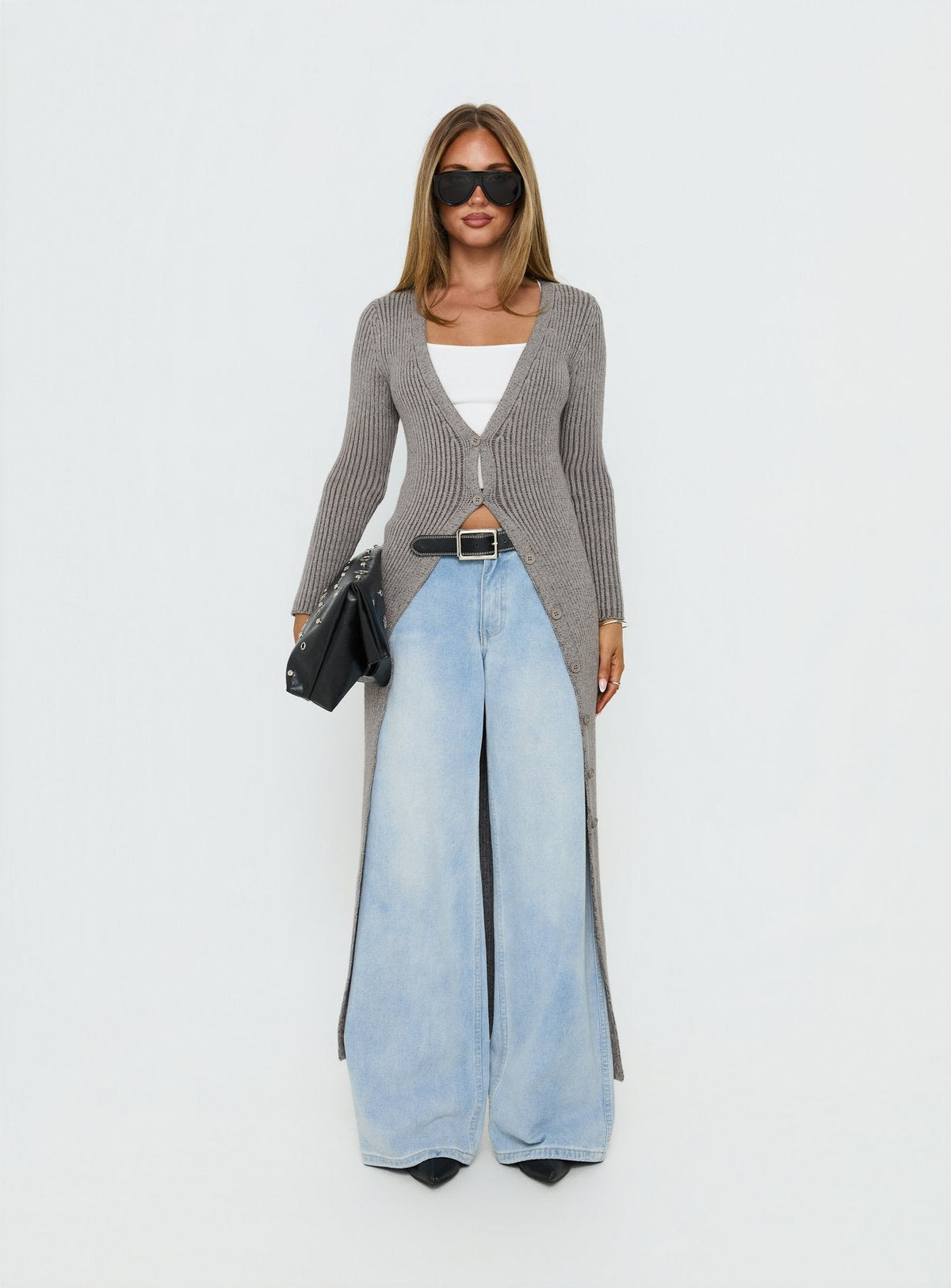 Early Nights Longline Cardigan Grey