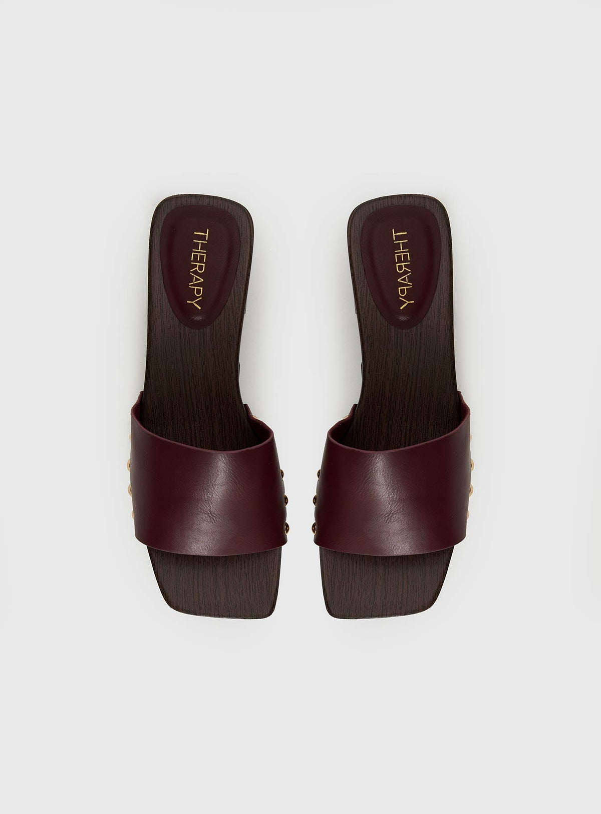 Therapy Zane Stud Detail Sandals Red