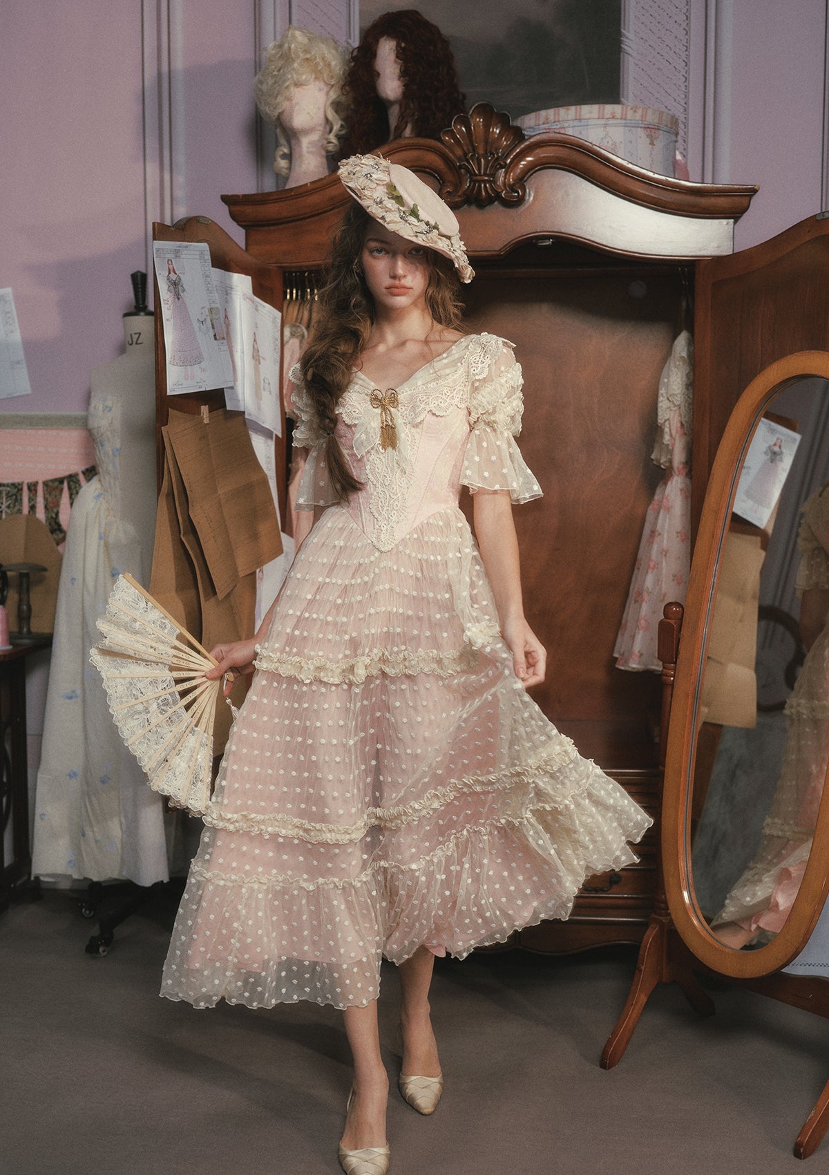Gilded Invitation Dress（Pink）