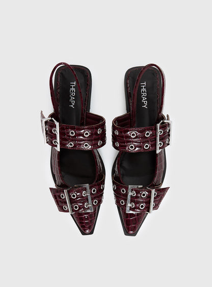 Therapy Matilda Flats Cherry Croc
