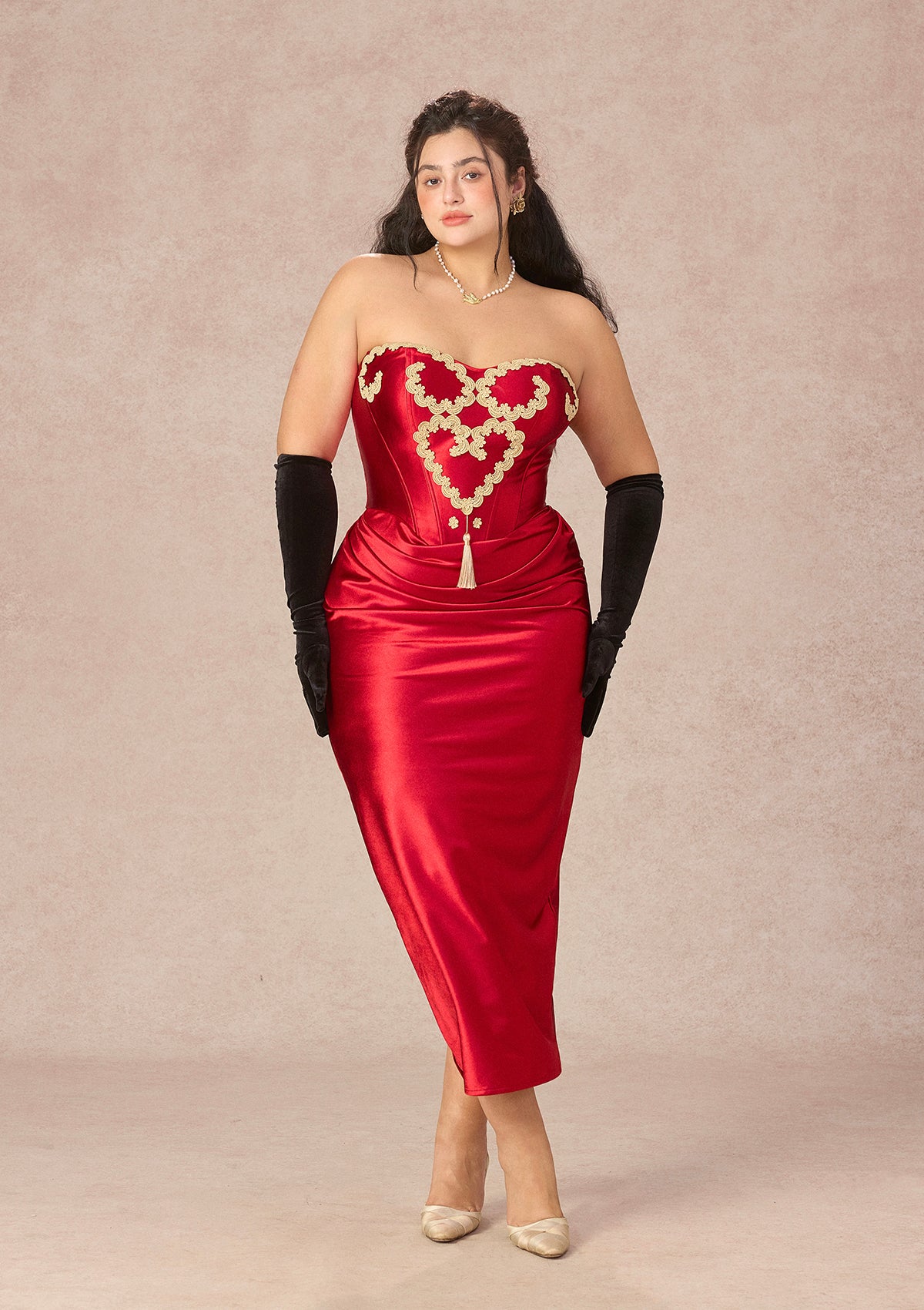 Curve&Plus Queen Heart Corset Dress