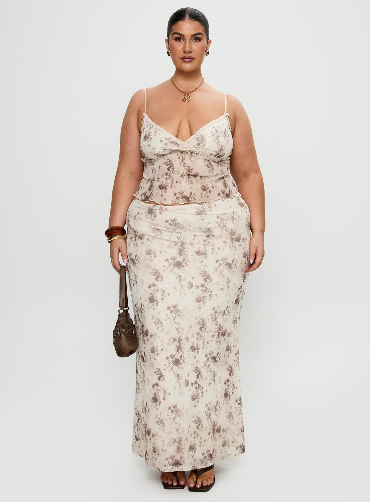 Shepherd Maxi Skirt Floral Multi Curve