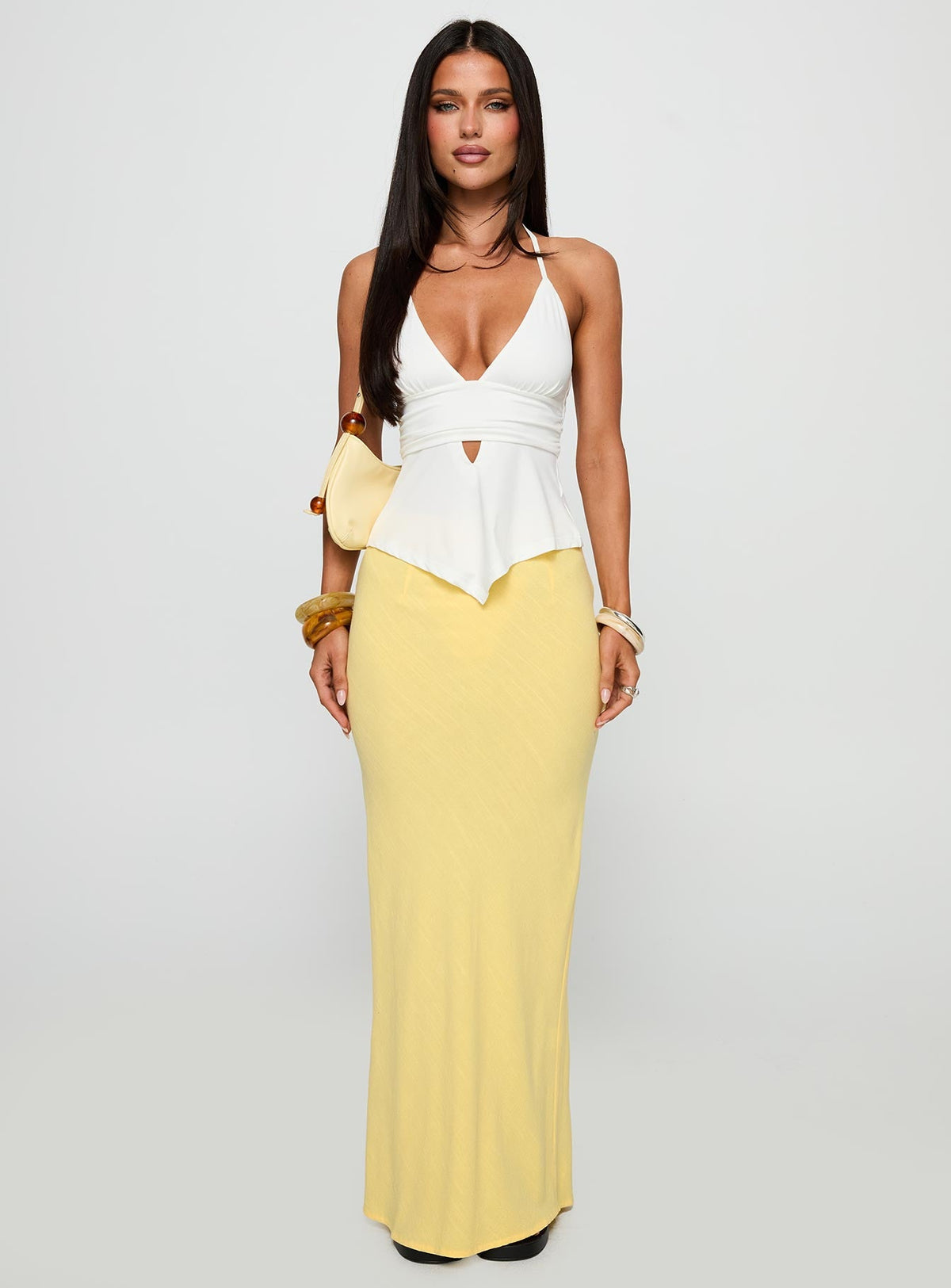 Jodie Maxi Skirt Lemon Yellow