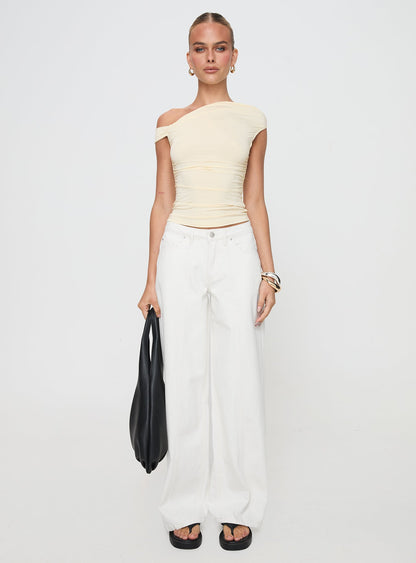 Lando Low Rise Straight Leg Jeans White