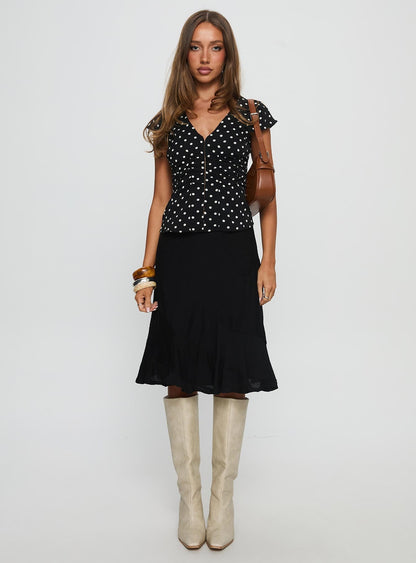With Kindness Midi Skirt Black