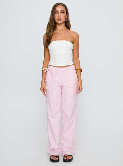 Destini Tie Up Pant Pink