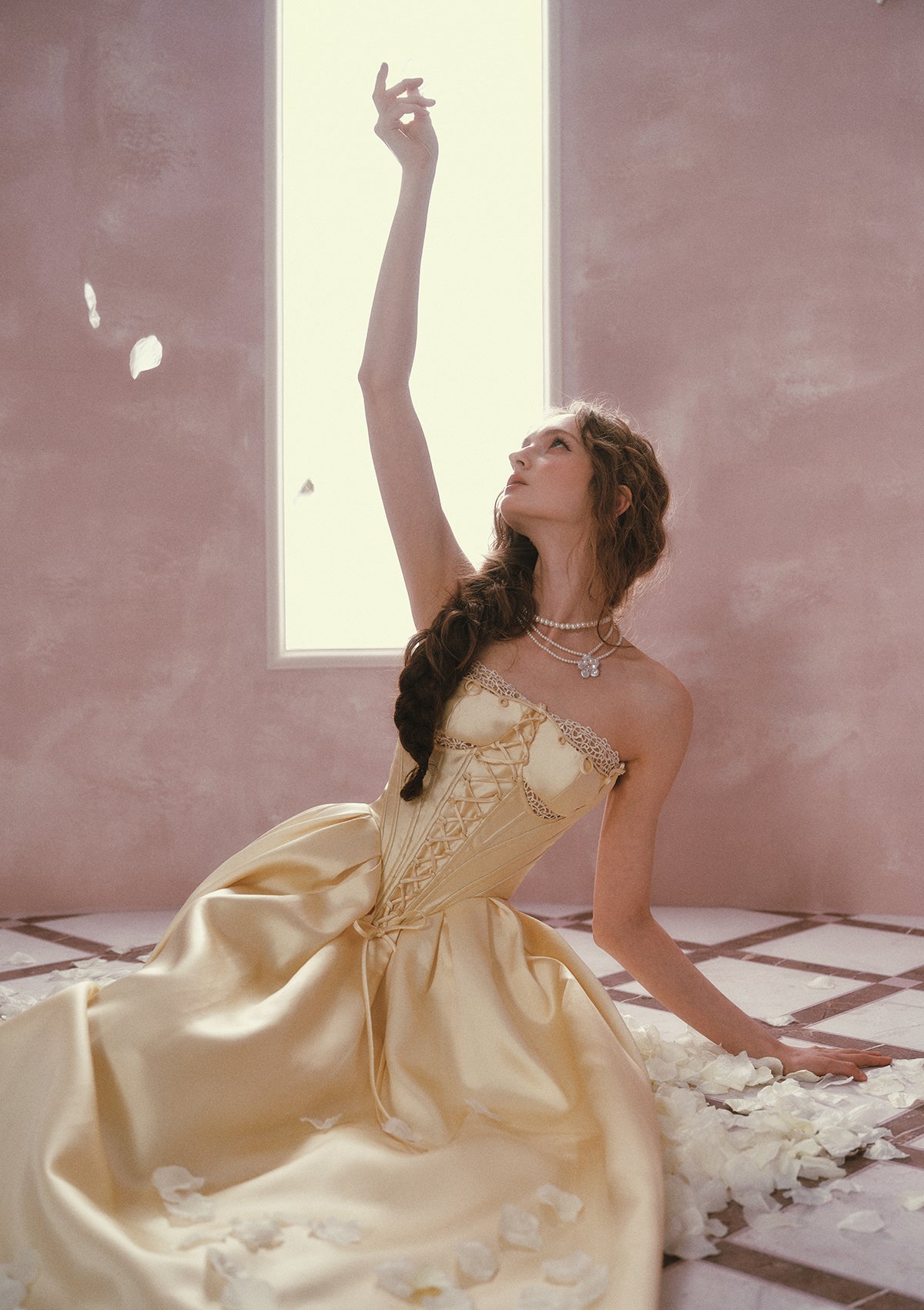 Belle's Gilded Corset Dress