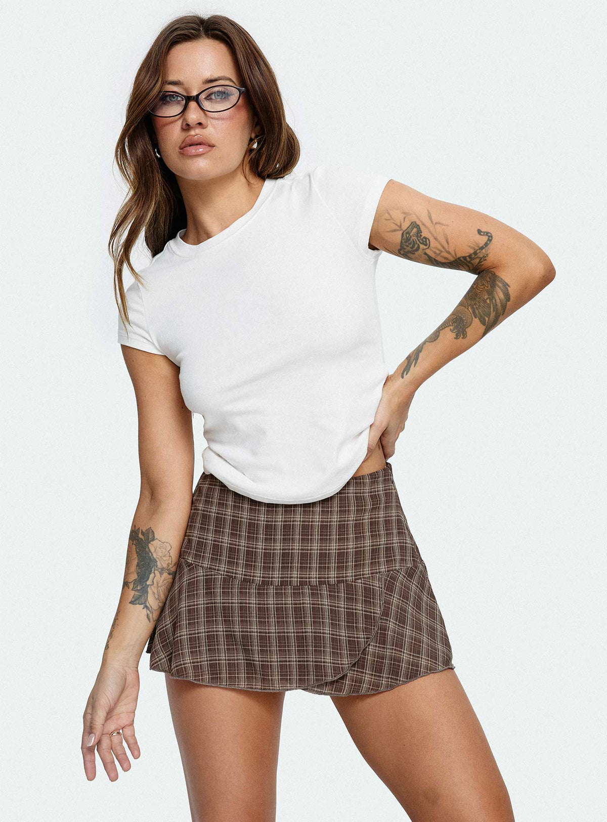 Sonsie Mini Skirt Multi Check