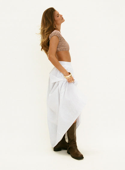 Valerio Maxi Skirt White