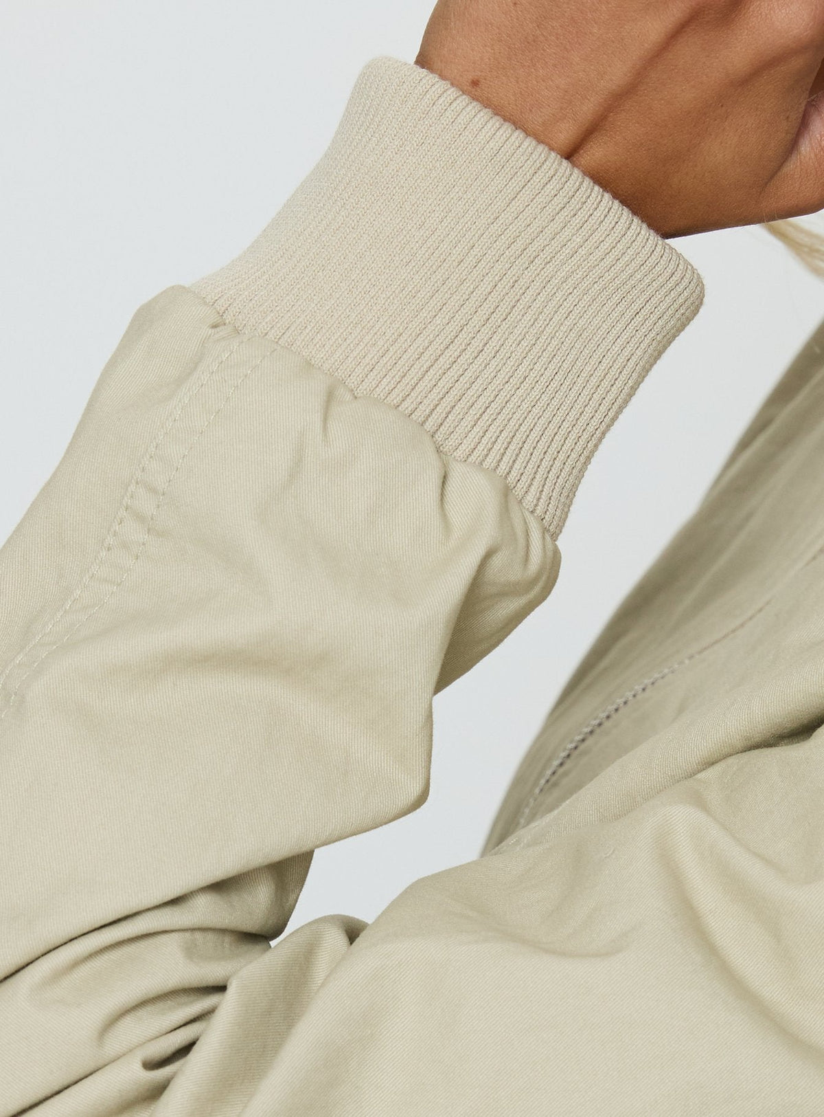 Arwyn Fitted Bomber Jacket Taupe