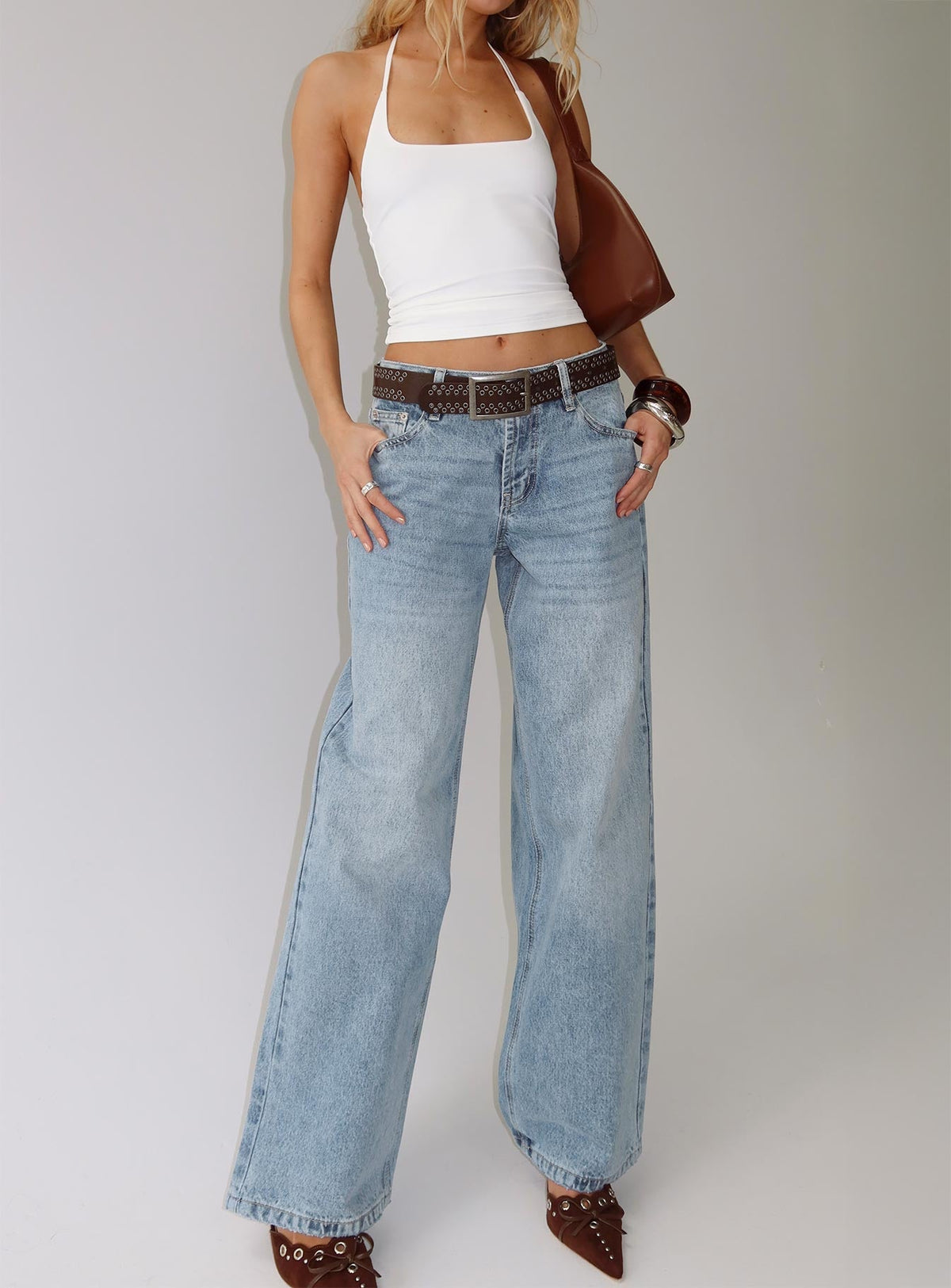 Serenitia Mid Rise Straight Leg Jeans Light Wash Tall