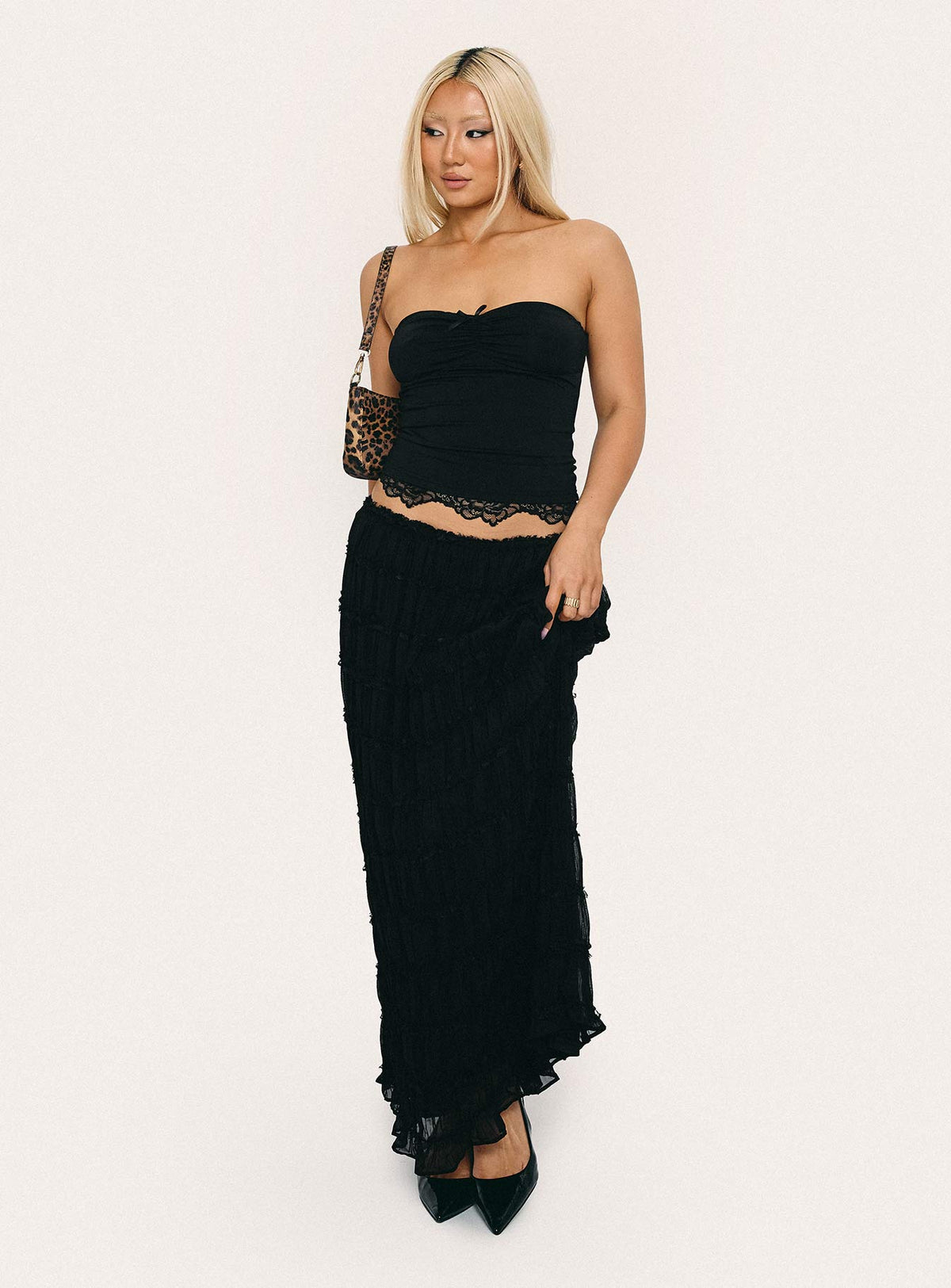 Estefania Maxi Skirt Black