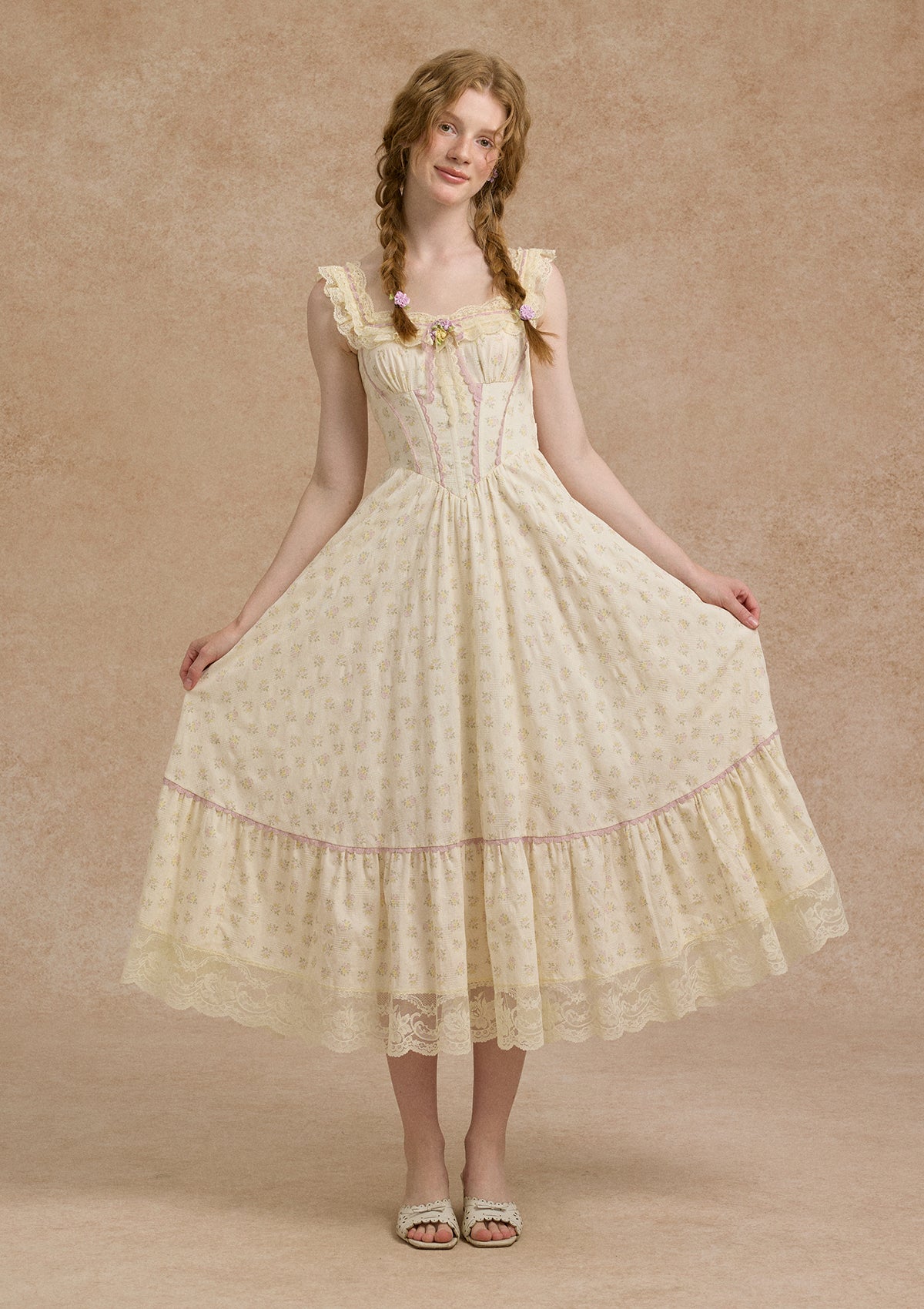 Cream Clove Corset Dress