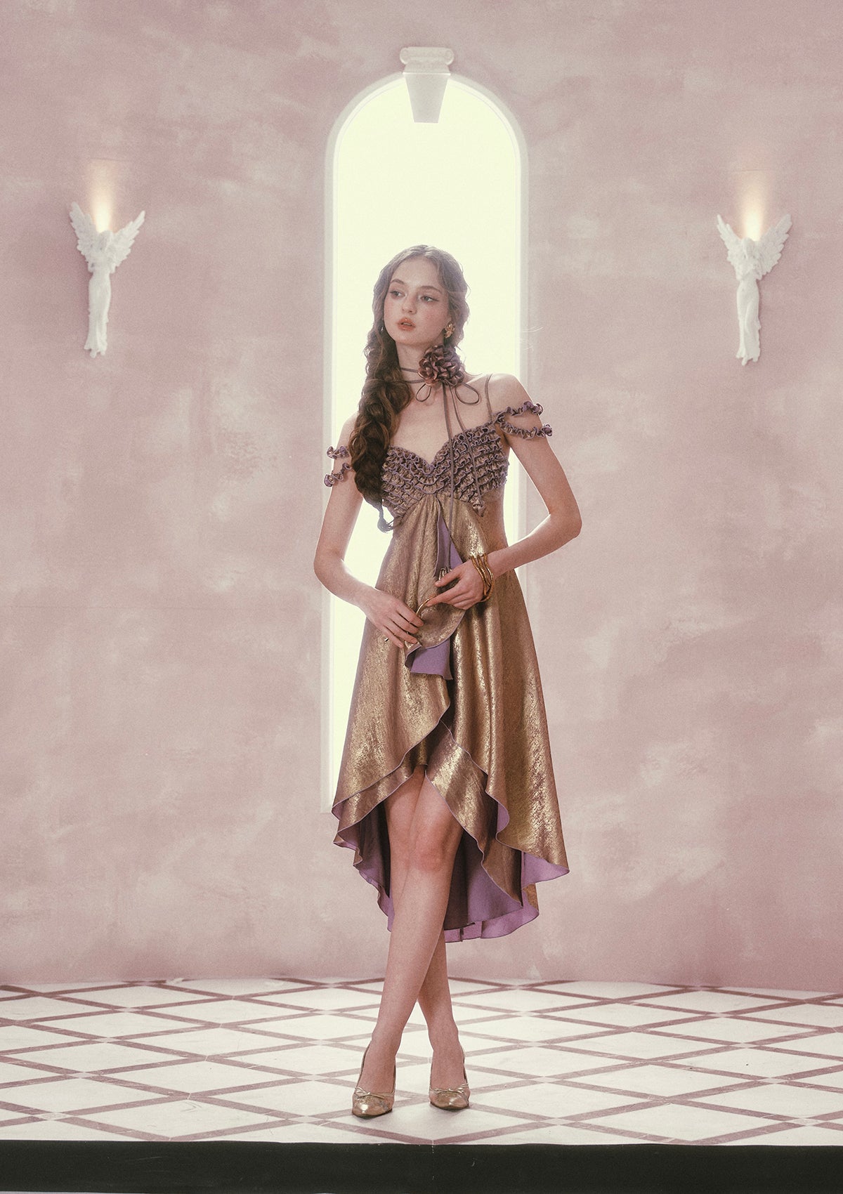 Purple Gold Aria Dress