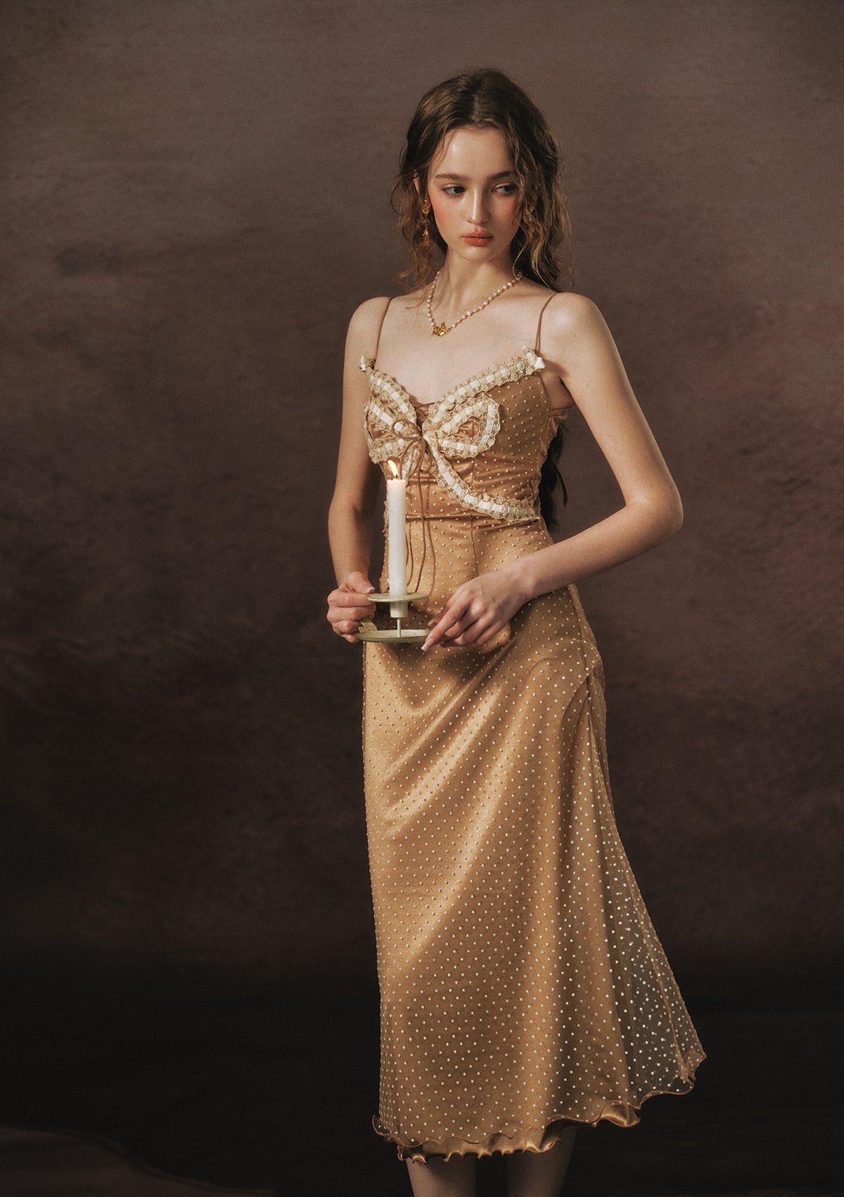 Candlelight Golden Butterfly Dress