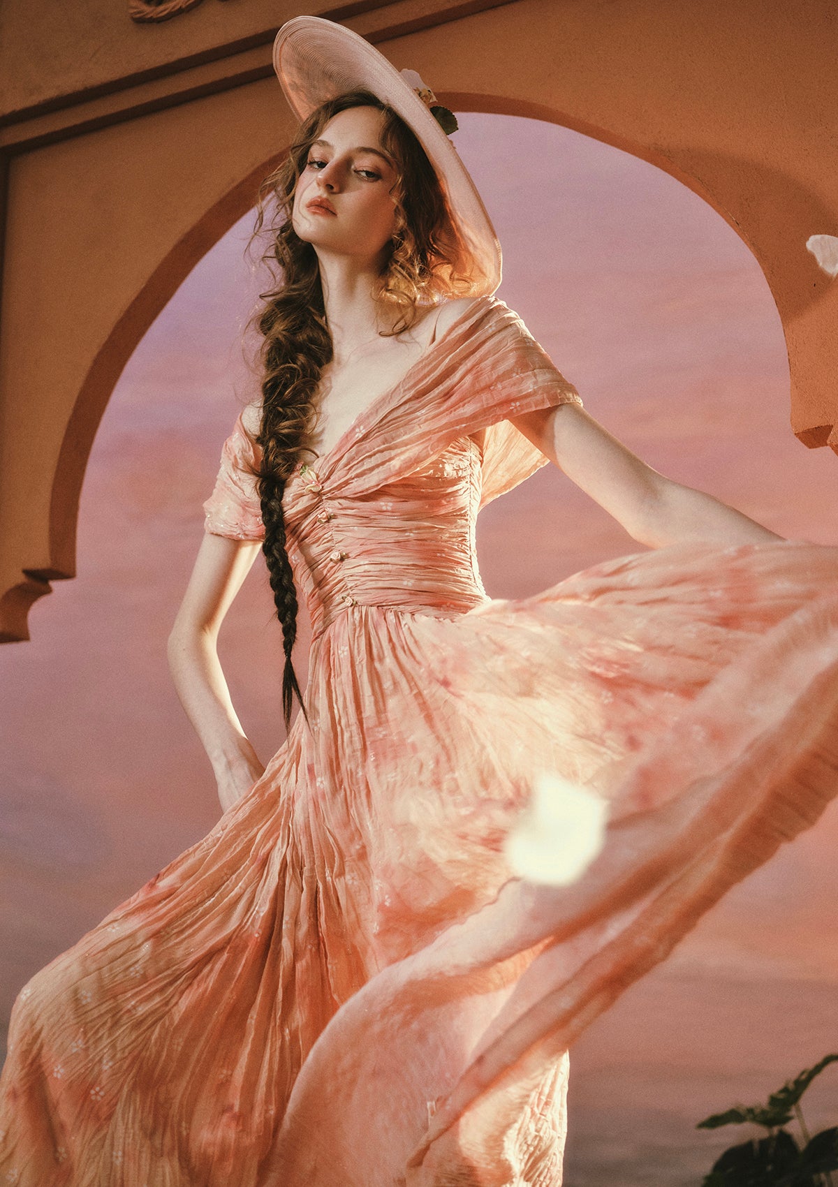 Sunset Flower Field Dress
