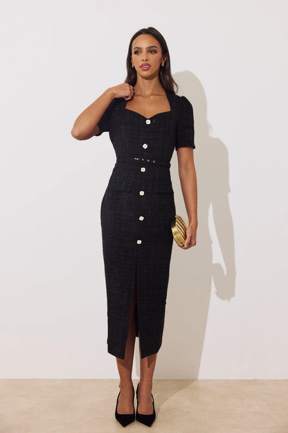 8th Sign Harriert Dress Black by 8th Sign black fitted midi dress You can Shop 8th Sign at Dotique