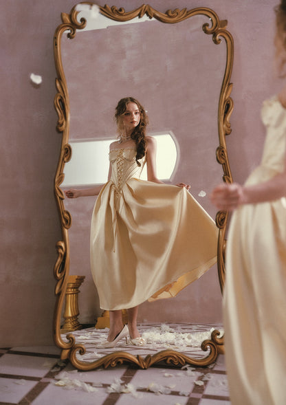 Belle's Gilded Corset Dress