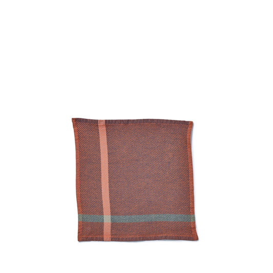 Washcloth in Marine & Pumpkin
