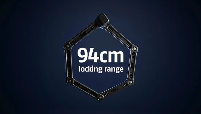 ABUS Folding Lock Bordo 6200K/90 black + Holder