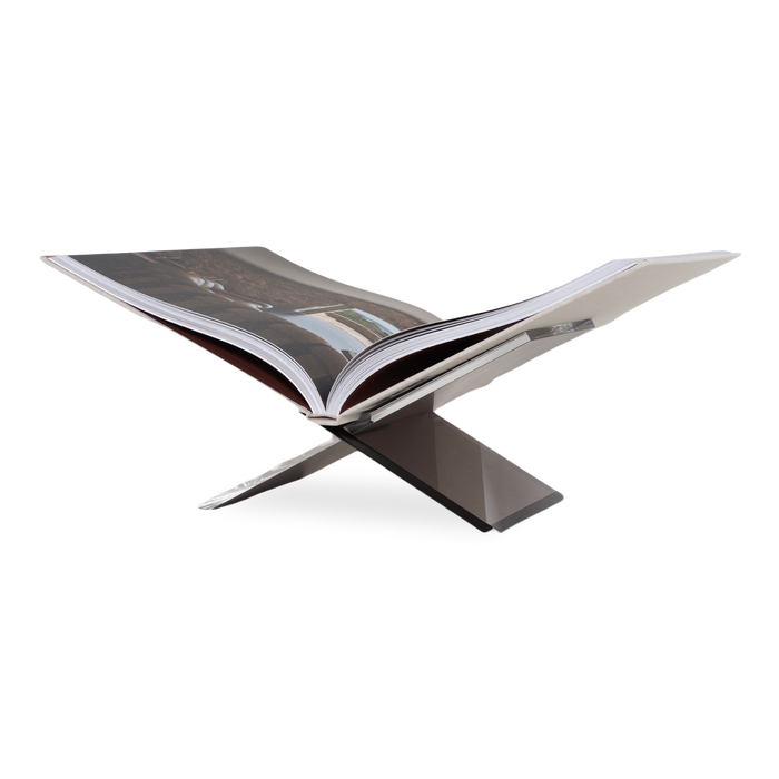 This stylishly designed glass-like lucite Acrylic Bookstand creates a modern cradle to display an open cookbook or artbook.