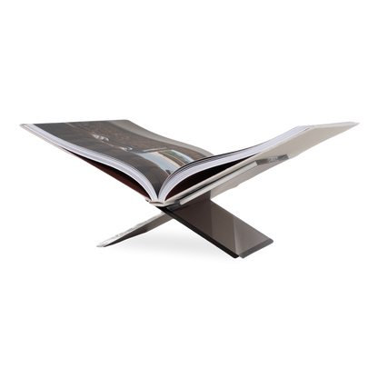 This stylishly designed glass-like lucite Acrylic Bookstand creates a modern cradle to display an open cookbook or artbook.
