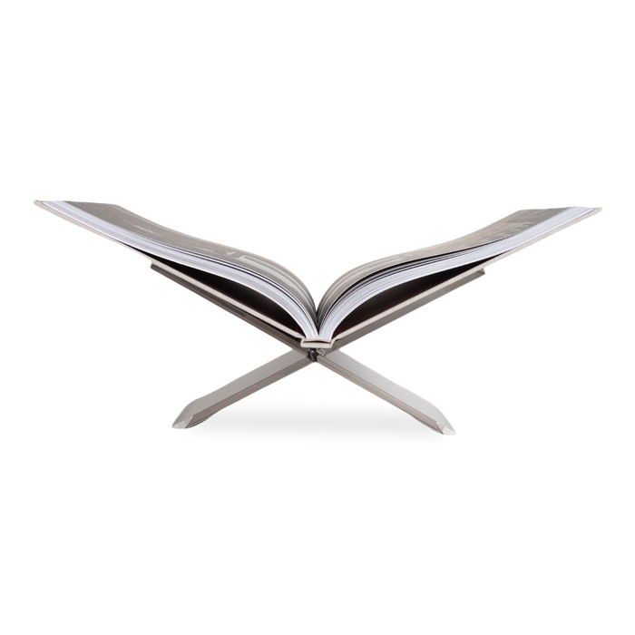 This stylishly designed glass-like lucite Acrylic Bookstand creates a modern cradle to display an open cookbook or artbook.