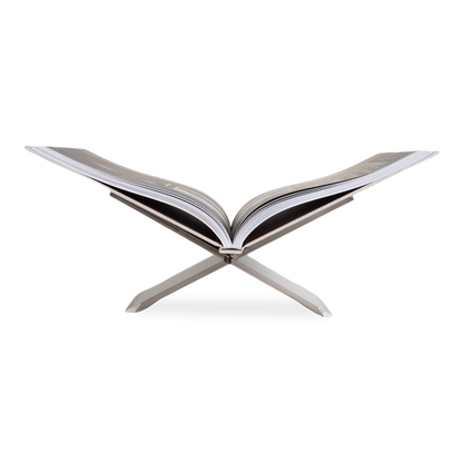 This stylishly designed glass-like lucite Acrylic Bookstand creates a modern cradle to display an open cookbook or artbook.