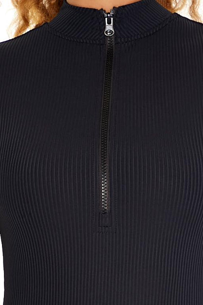 Active Half-Zip Mock Neck Romper