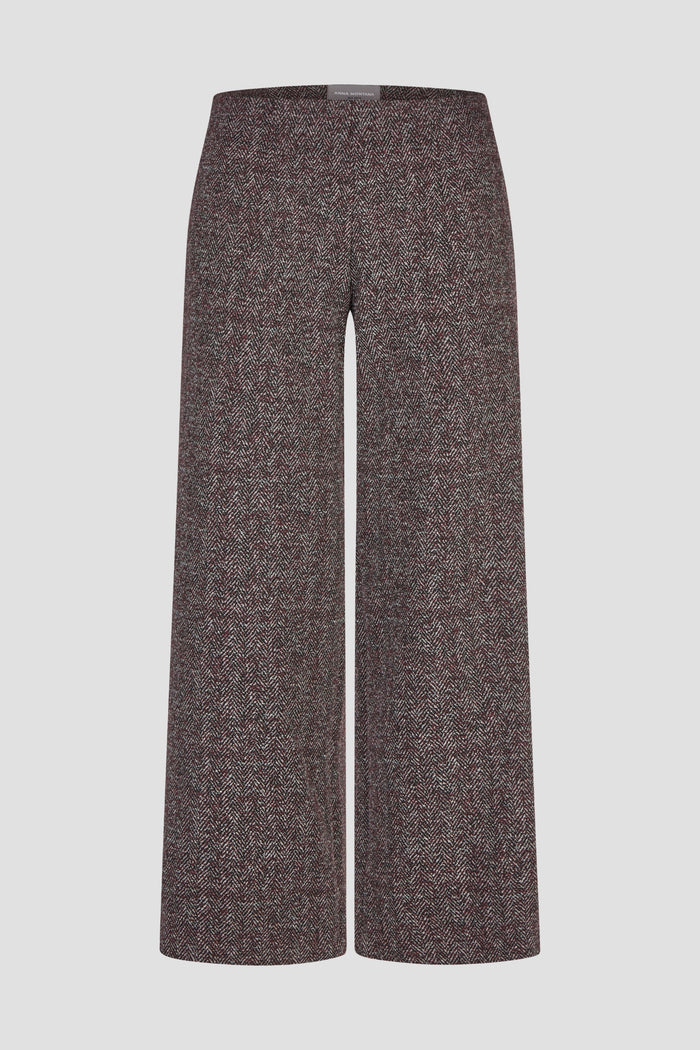 Anna Montana 5666 Mila Wide Flexi Metz 422 Red/Black trousers Shop Anna Montana at Dotique