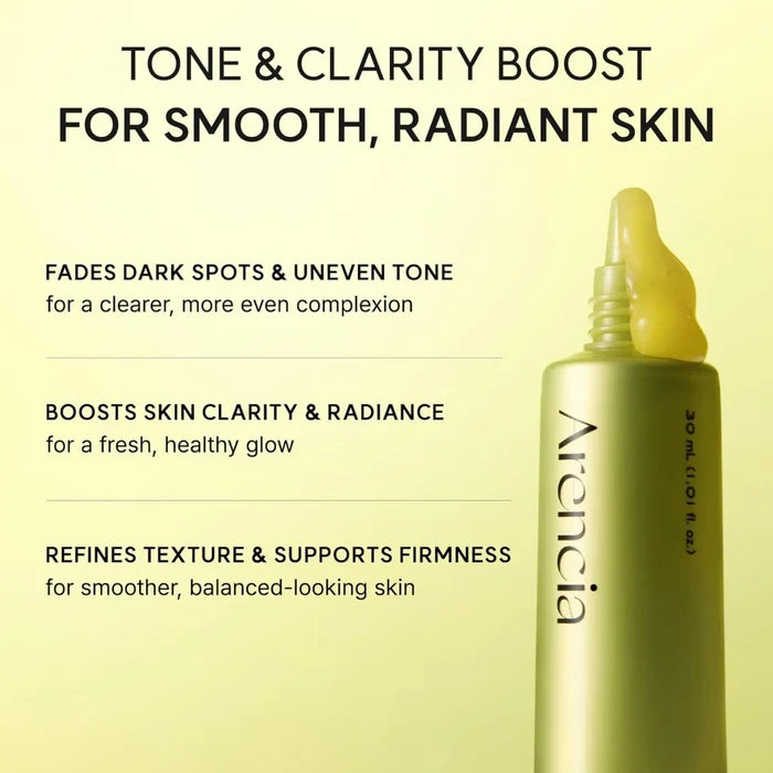 arencia vitamin c booster shot face and eye cream moisturiser 30ml infographic